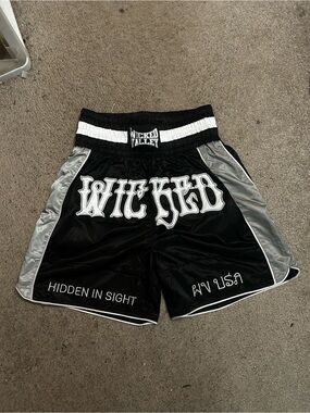 Men's Black and Silver Athletic Shorts